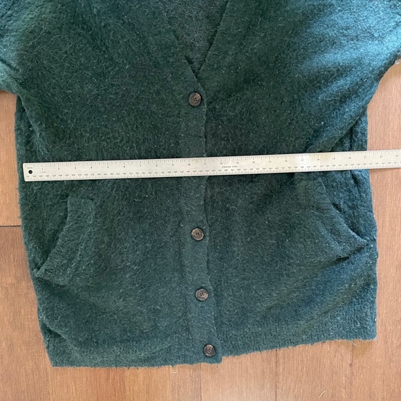 Grandpa Sweater Long Cardigan Green lightweight Selected Femme - Picture 3 of 13